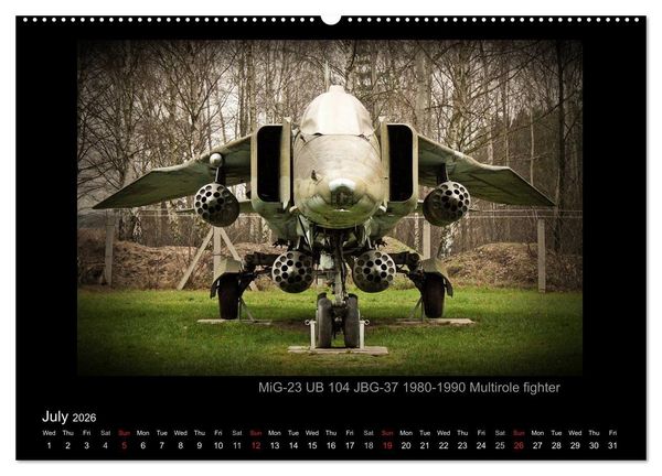 Produktbild: Airplanes and Helicopters of NVA 1957 - 1991 (High Quality Premium Wall Calendar 2026 DIN A2 landscape),CALVENDO 12 Month Wall Calendar