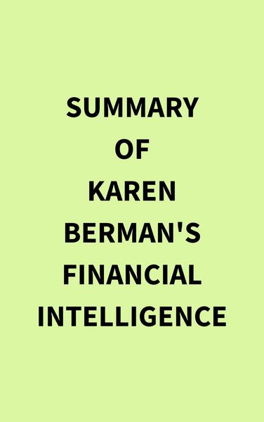 Produktbild: Summary of Karen Berman's Financial Intelligence