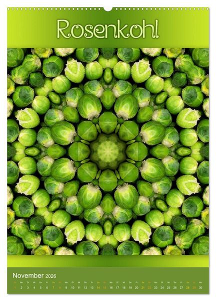 Produktbild: Kulinarische Mandalas (Wandkalender 2026 DIN A2 hoch), CALVENDO Monatskalender