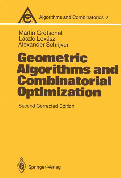 Produktbild: Geometric Algorithms and Combinatorial Optimization