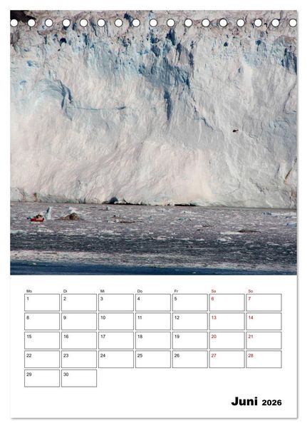 Produktbild: Die Eisberge von Ilulissat (Tischkalender 2026 DIN A5 hoch), CALVENDO Monatskalender