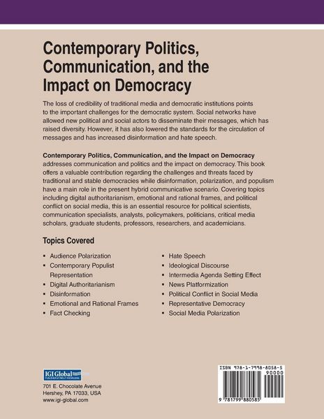 Produktbild: Contemporary Politics, Communication, and the Impact on Democracy