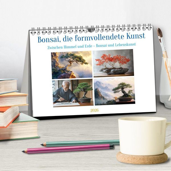 Produktbild: Bonsai, die formvollendete Kunst (Tischkalender 2026 DIN A5 quer), CALVENDO Monatskalender