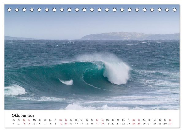 Produktbild: Naturschauspiel Wellen (Tischkalender 2026 DIN A5 quer), CALVENDO Monatskalender