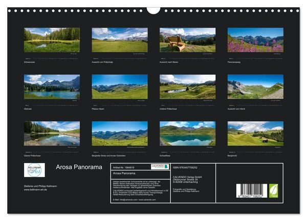 Produktbild: Arosa Panorama (Wandkalender 2026 DIN A3 quer), CALVENDO Monatskalender