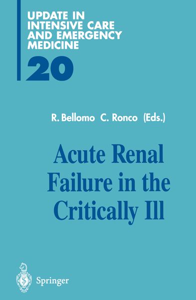 Produktbild: Acute Renal Failure in the Critically Ill