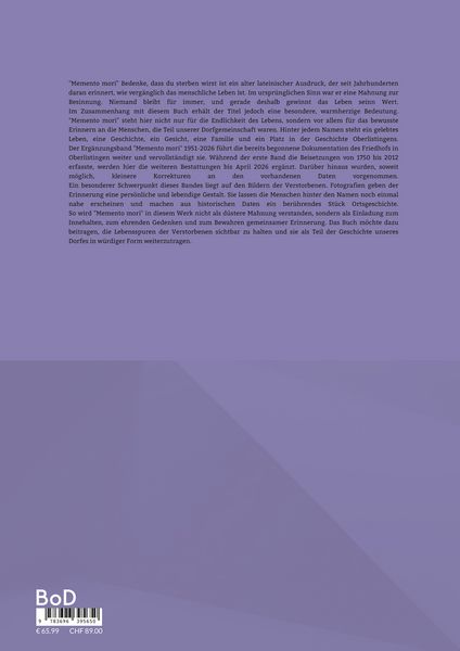 Produktbild: Memento mori 1951-2026
