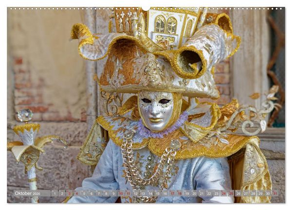 Produktbild: neunziggrad I photoart: der karneval von venedig (hochwertiger Premium Wandkalender 2026 DIN A2 quer), Kunstdruck in Hochglanz