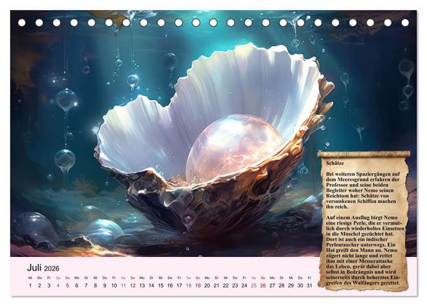 Produktbild: Reise unter dem Meer (Tischkalender 2026 DIN A5 quer), CALVENDO Monatskalender