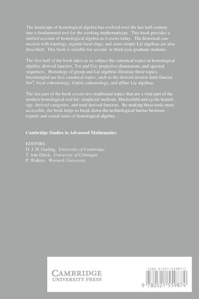 Produktbild: An Introduction to Homological Algebra
