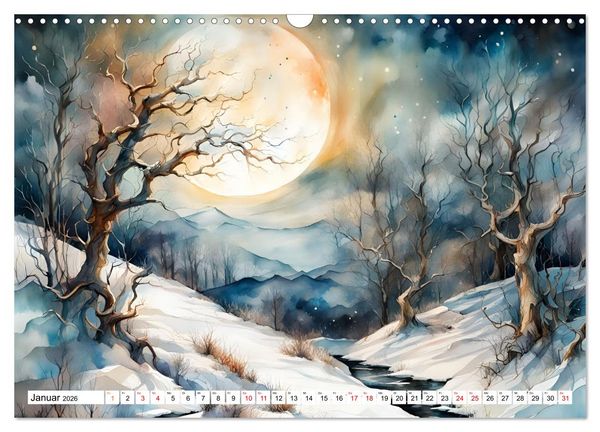 Produktbild: Landschaften Von Fr&uuml;hling bis Winter (Wandkalender 2026 DIN A3 quer), CALVENDO Monatskalender