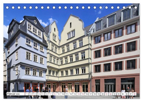 Produktbild: Frankfurt am Main die neue Altstadt vom Taxifahrer Petrus Bodenstaff (Tischkalender 2026 DIN A5 quer), CALVENDO Monatskalender