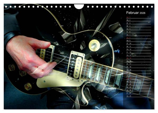 Produktbild: Rockgitarren Power (Wandkalender 2026 DIN A4 quer), CALVENDO Monatskalender
