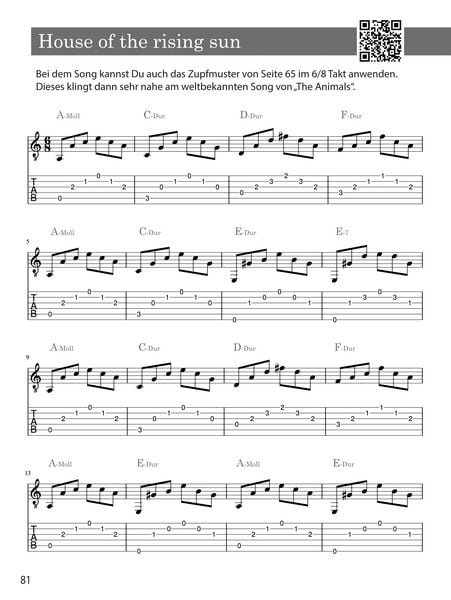 Produktbild: Gitarre lernen - umfangreiches Gitarrenbuch f&uuml;r Anf&auml;nger und Wiedereinsteiger