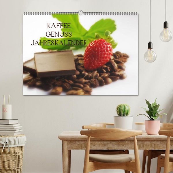 Produktbild: Kaffee Genuss Jahreskalender (Wandkalender 2026 DIN A2 quer), CALVENDO Monatskalender
