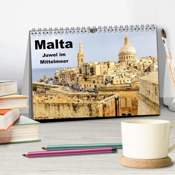 Produktbild: Malta - Juwel im Mittelmeer (Tischkalender 2026 DIN A5 quer), CALVENDO Monatskalender