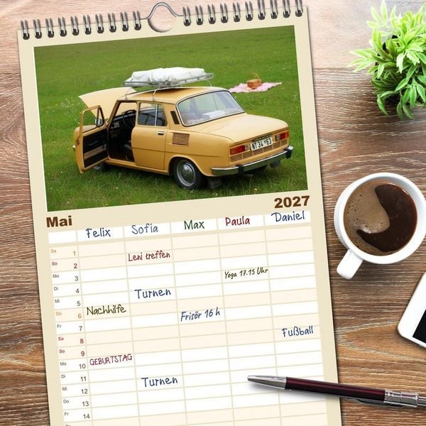 Produktbild: Familienplaner 2027 - Der Stolz vergangener Zeiten mit 5 Spalten (Wandkalender, 21 x 45 cm) CALVENDO