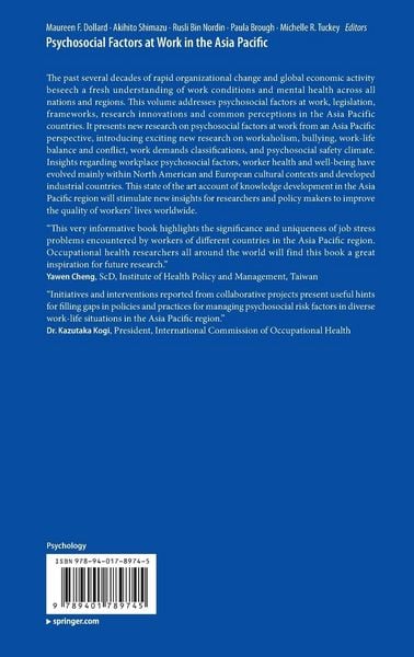 Produktbild: Psychosocial Factors at Work in the Asia Pacific