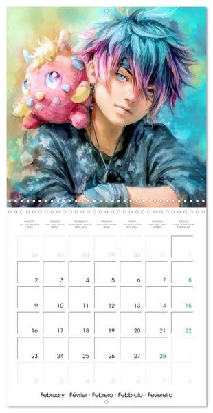 Produktbild: Des peluches - Inspir&eacute;es du style Manga (Calendrier mural carr&eacute; 2026 30x30 cm) Calendrier double avec une page pour vos prises de notes