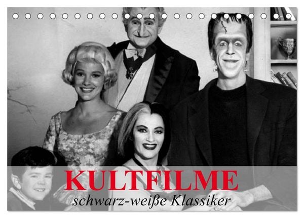 Produktbild: Kultfilme - schwarz-wei&szlig;e Klassiker (Tischkalender 2026 DIN A5 quer), CALVENDO Monatskalender