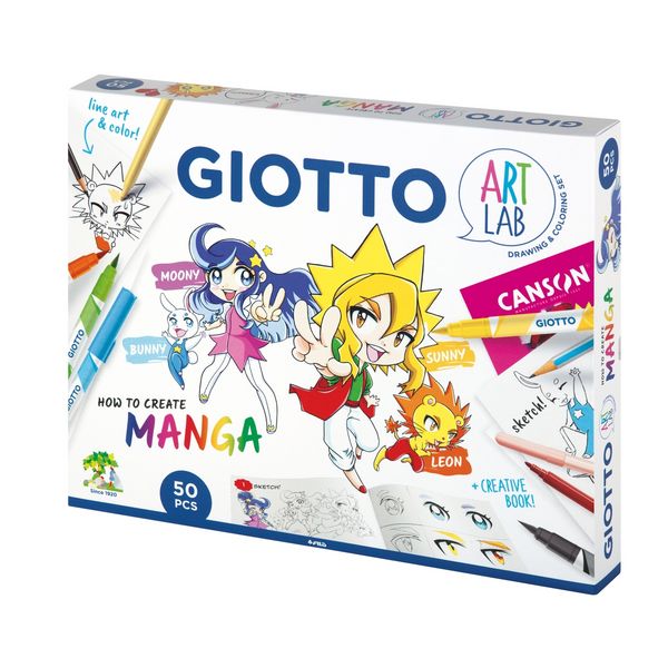 Produktbild: GIOTTO Mal- und Zeichenset ART LAB Manga 50 Teile