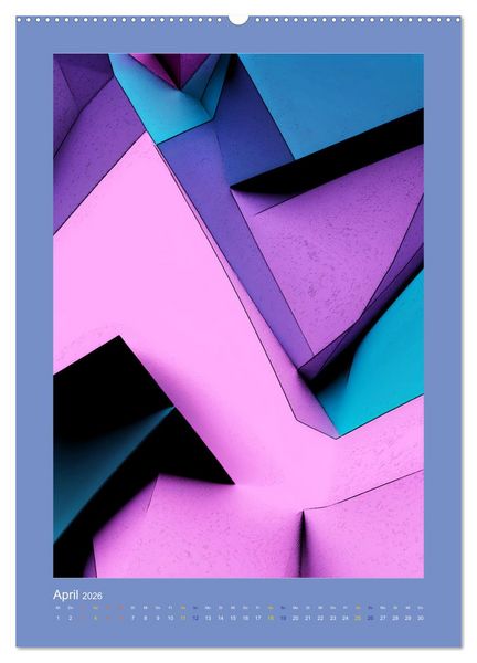 Produktbild: WALL ART Geometrische Konzeptkunst (hochwertiger Premium Wandkalender 2026 DIN A2 hoch), Kunstdruck in Hochglanz