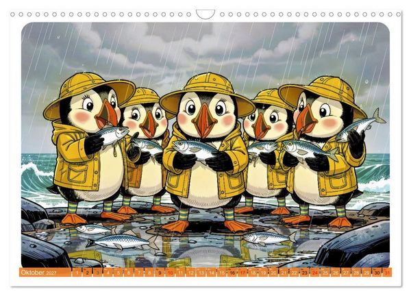 Produktbild: Papageientaucher - Comic (Wandkalender 2027 DIN A3 quer), CALVENDO Monatskalender