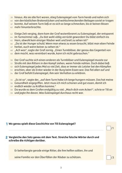 Produktbild: &Uuml;bungsheft mit Lesetests in Deutsch 4. Klasse