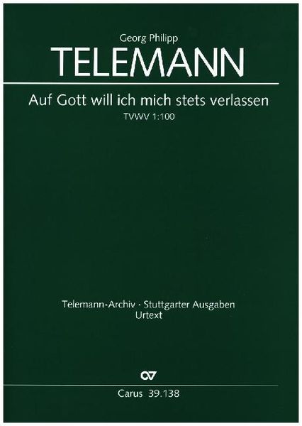 Produktbild: Auf Gott will ich mich stets verlassen, Partitur