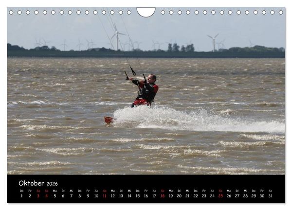 Produktbild: Kitesurfen &ndash; Faszination auf dem Wasser (Wandkalender 2026 DIN A4 quer), CALVENDO Monatskalender