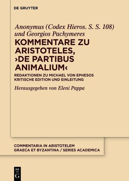 Produktbild: Kommentare zu Aristoteles, &iquest;De partibus animalium&iquest;