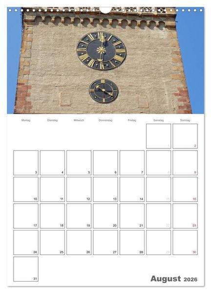 Produktbild: Historische Uhren (Wandkalender 2026 DIN A3 hoch), CALVENDO Monatskalender
