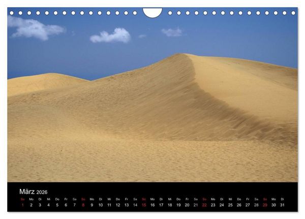 Produktbild: GRAN CANARIA/D&uuml;nen von Maspalomas (Wandkalender 2026 DIN A4 quer), CALVENDO Monatskalender
