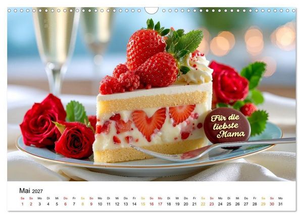 Produktbild: Lieblingskuchen - S&uuml;&szlig;e Augenblicke (Wandkalender 2027 DIN A3 quer), CALVENDO Monatskalender