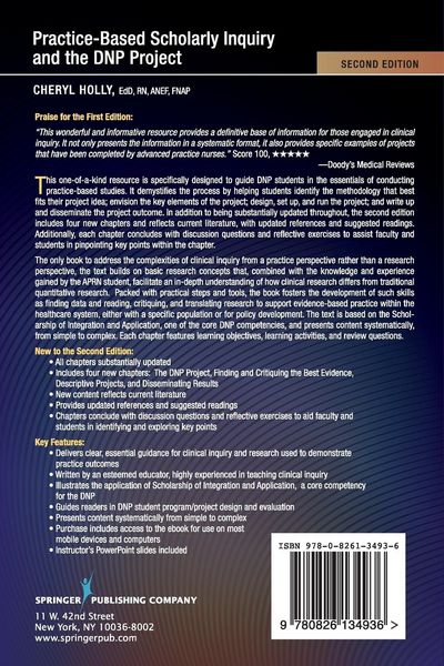 Produktbild: Practice-Based Scholarly Inquiry and the DNP Project