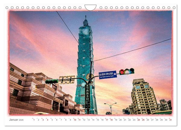 Produktbild: Taipeh, Hauptstadt von Taiwan (Wandkalender 2026 DIN A4 quer), CALVENDO Monatskalender
