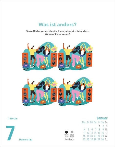 Produktbild: Stefan Heine Gehirnjogging Tagesabrei&szlig;kalender 2027