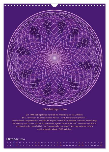 Produktbild: Heilige Geometrie und Bilder der Neuen Zeit (Wandkalender 2026 DIN A3 hoch), CALVENDO Monatskalender