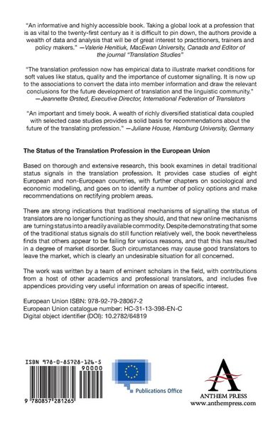 Produktbild: The Status of the Translation Profession in the European Union
