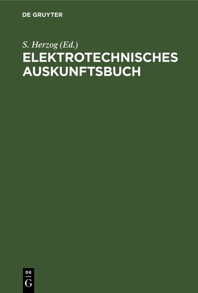 Produktbild: Elektrotechnisches Auskunftsbuch