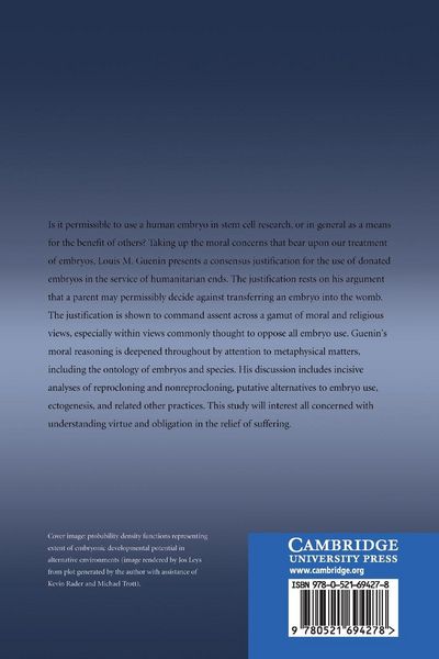 Produktbild: The Morality of Embryo Use