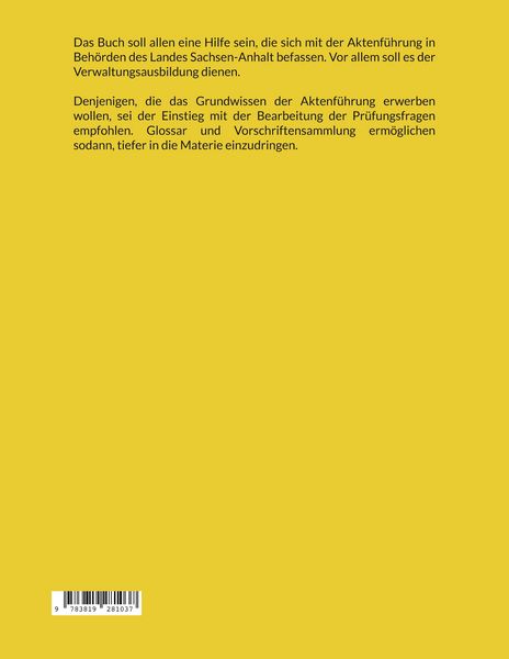 Produktbild: Aktenf&uuml;hrung in Sachsen-Anhalt