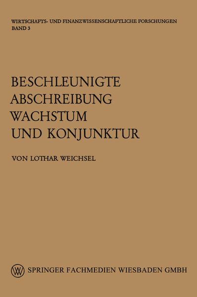 Produktbild: Beschleunigte Abschreibung, Wachstum und Konjunktur