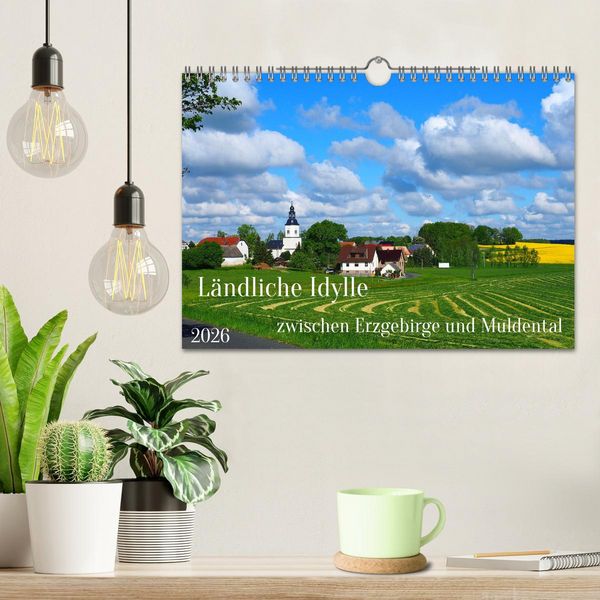 Produktbild: L&auml;ndliche Idylle zwischen Erzgebirge und Muldental (Wandkalender 2026 DIN A4 quer), CALVENDO Monatskalender
