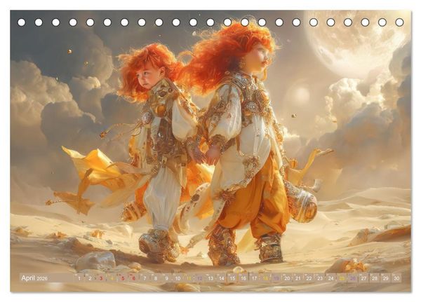 Produktbild: Anmutige Menschen - Atmosph&auml;risch und vertr&auml;umt (Tischkalender 2026 DIN A5 quer), CALVENDO Monatskalender