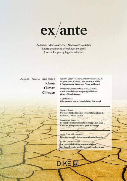 Produktbild: ex/ante 2/2020 Klima
