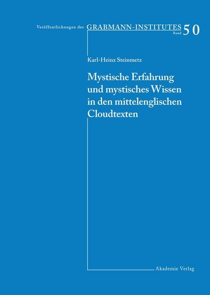 Produktbild: Mystische Erfahrung und mystisches Wissen in den mittelenglischen Cloud-Texten