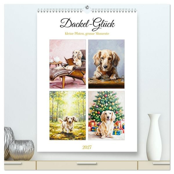 Produktbild: Dackel-Gl&uuml;ck (hochwertiger Premium Wandkalender 2027 DIN A2 hoch), Kunstdruck in Hochglanz