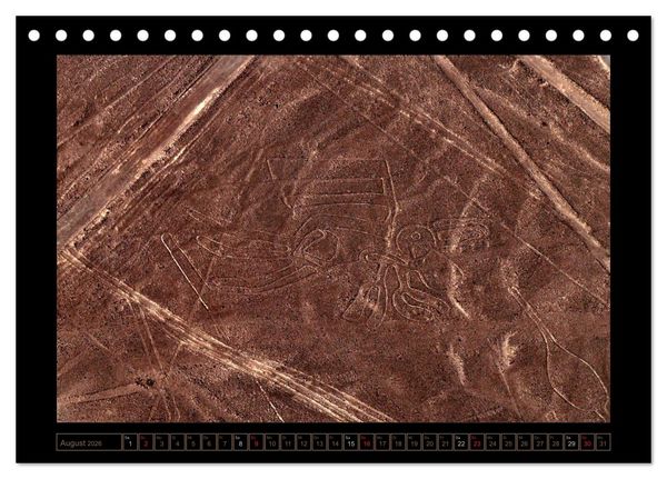 Produktbild: Die NAZCA Linien - Geheimnisvolle Figuren (Tischkalender 2026 DIN A5 quer), CALVENDO Monatskalender