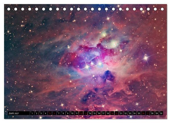 Produktbild: Farbiges Weltall (Tischkalender 2027 DIN A5 quer), CALVENDO Monatskalender
